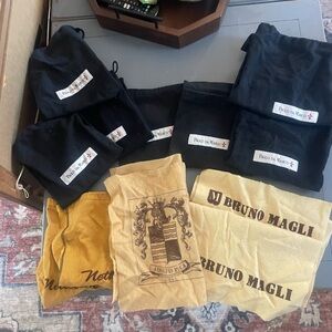 Lot of 7 pairs of designer dust bags for shoes